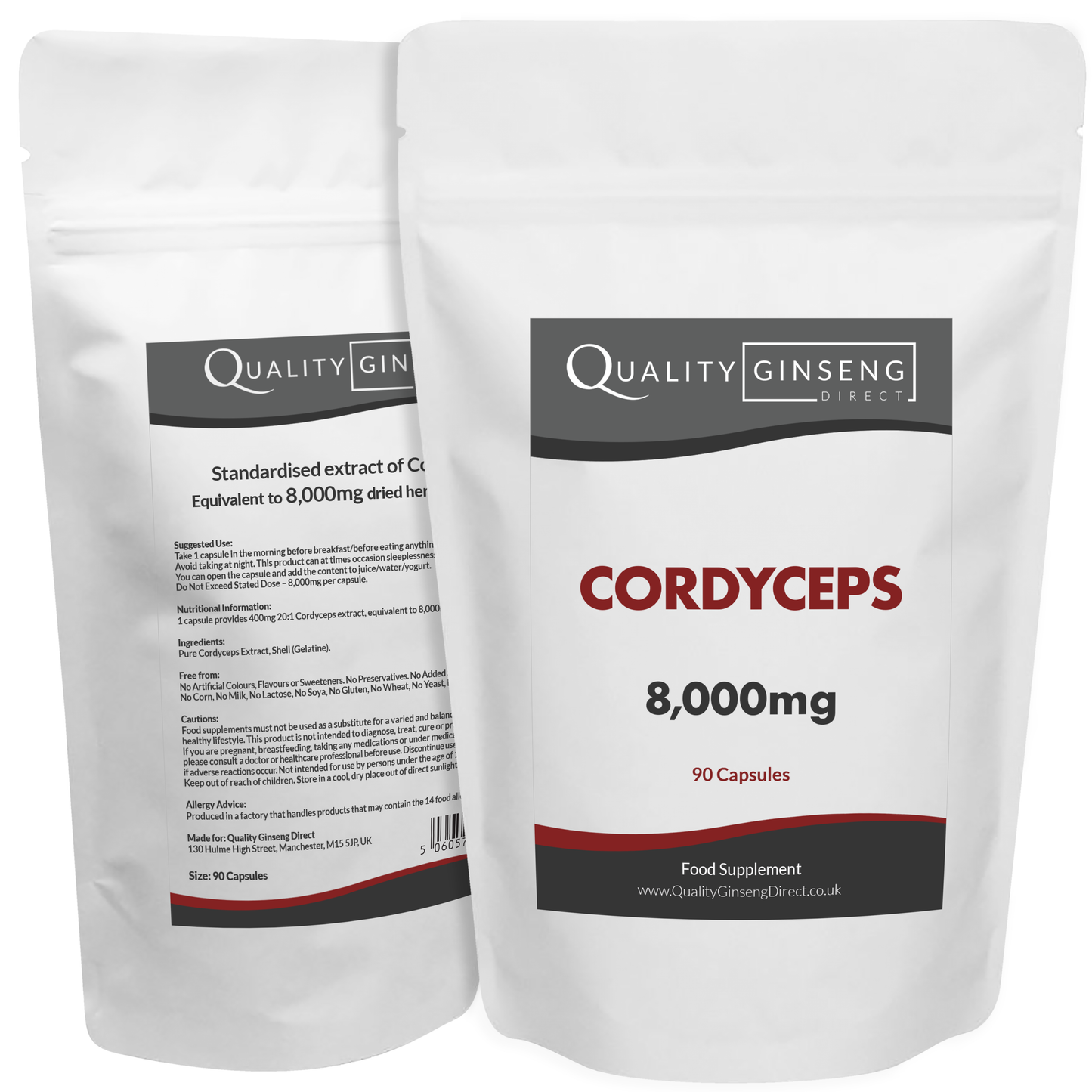 Cordyceps | 8,000mg Capsules | Size: 90 Capsules | Powerful Formula