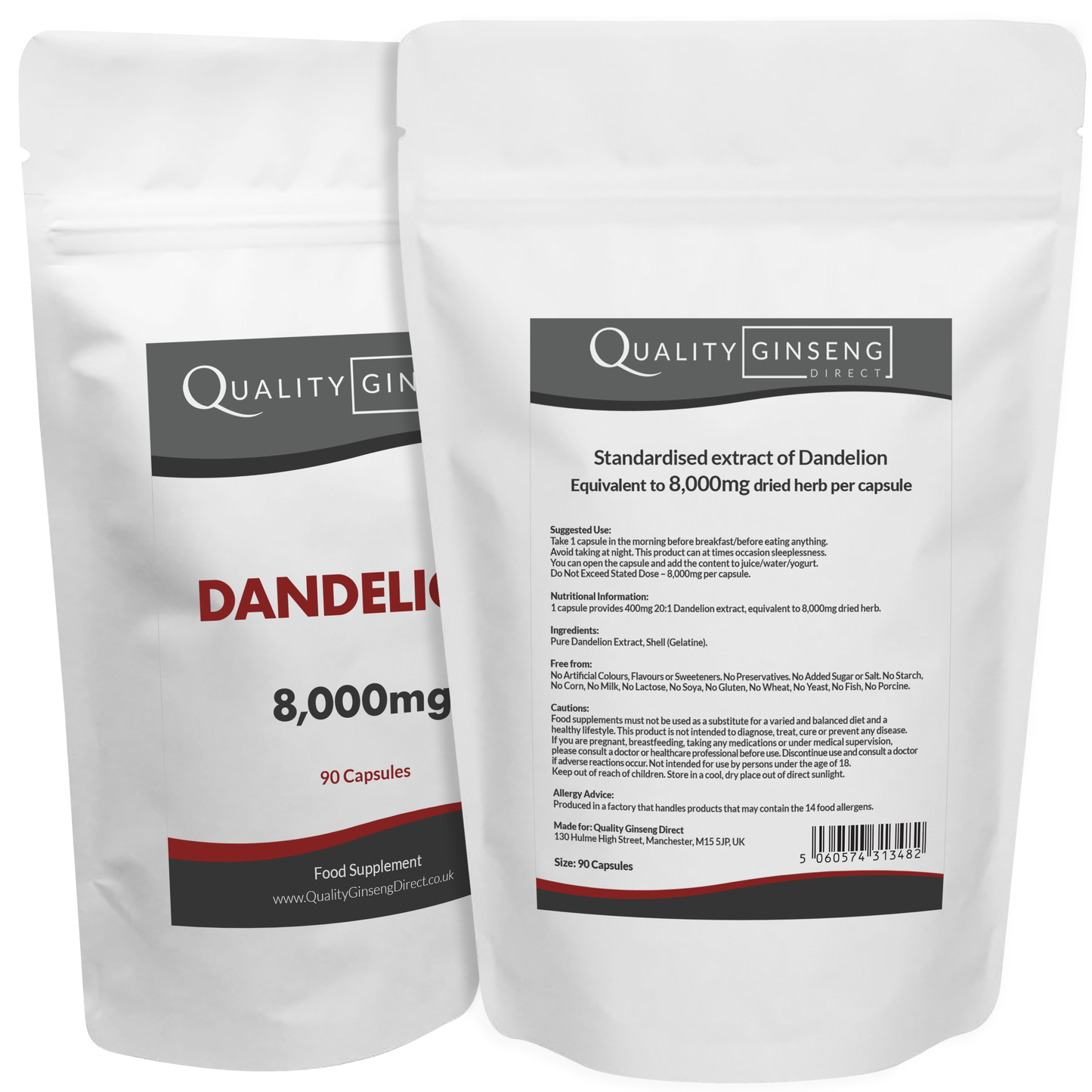Dandelion | 8,000mg Capsules | Size: 90 Capsules | Powerful Formula