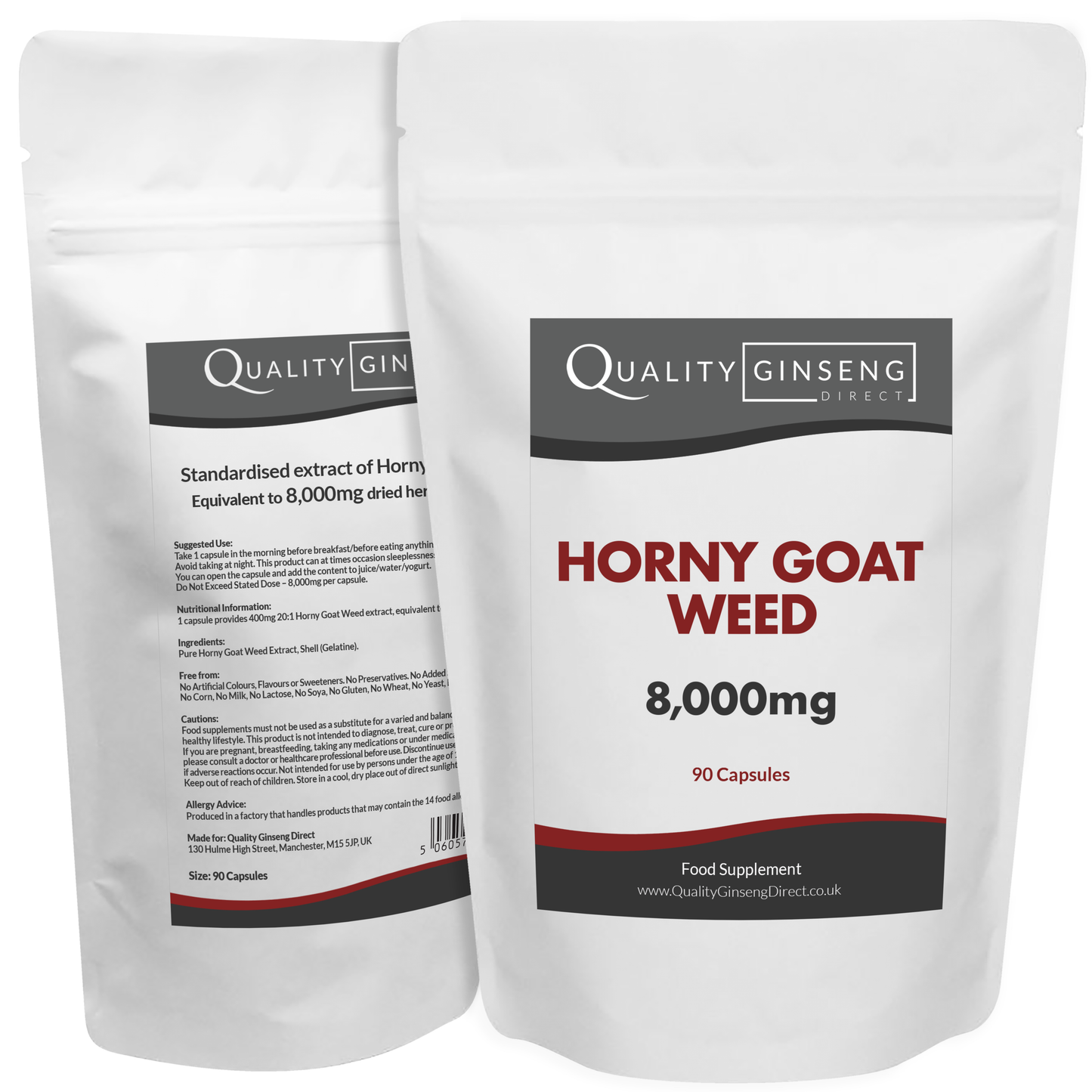 Horny Goat Weed | 8,000mg Capsules | Size: 90 Capsules | Powerful Formula