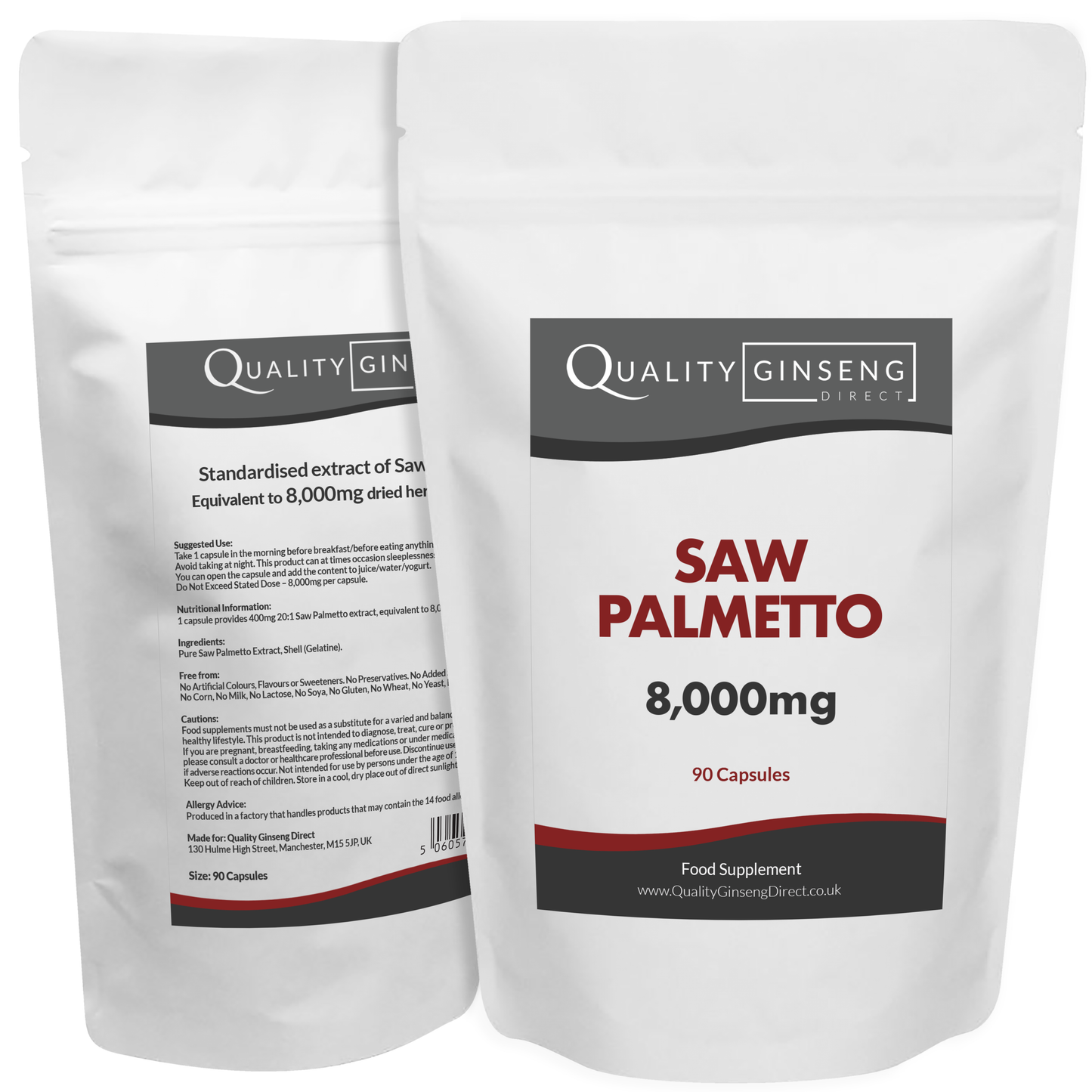 Saw Palmetto | 8,000mg Capsules | Size: 90 Capsules | Powerful Formula