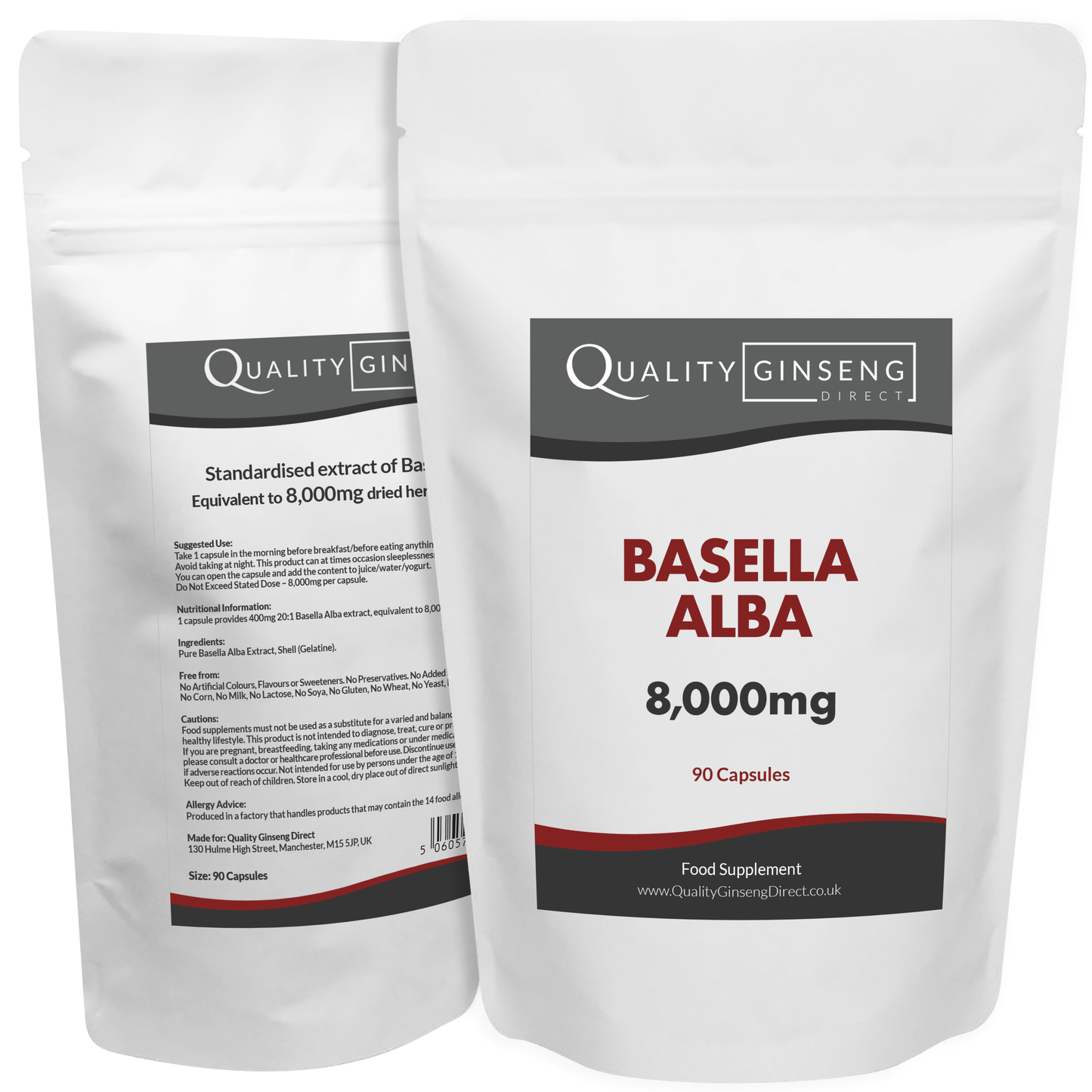 Basella Alba | 8,000mg Capsules | Size: 90 Capsules | Powerful Formula