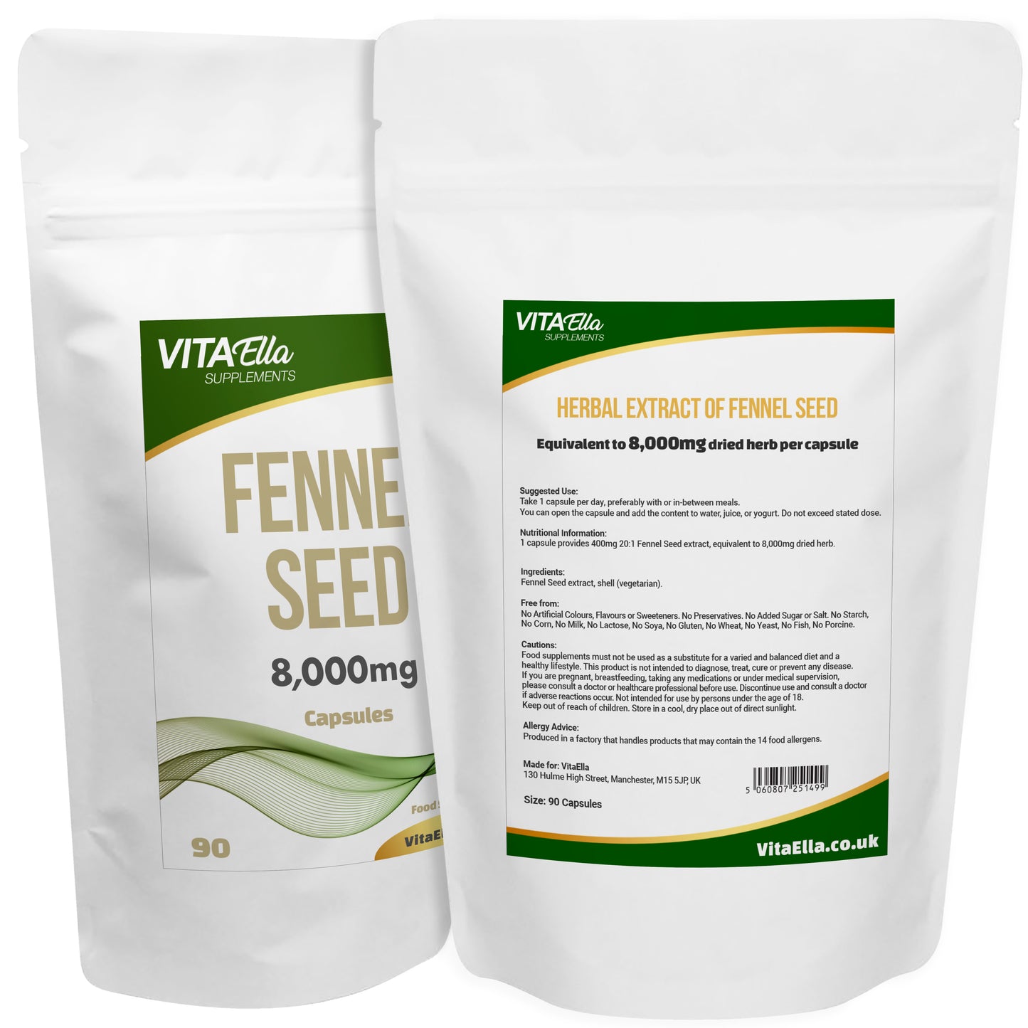 Fennel Seed | 8,000mg Capsules | Size: 90 Capsules | Powerful Formula