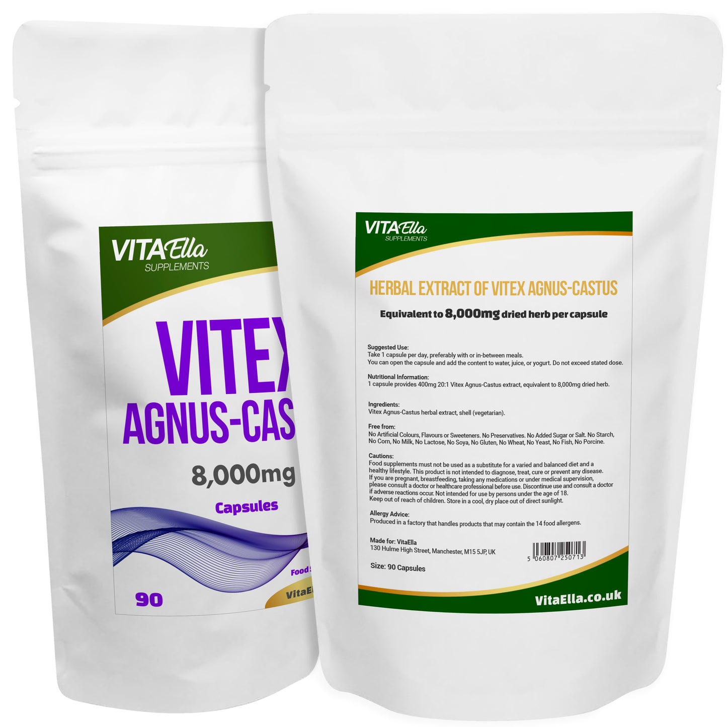 Vitex Agnus-Castus | 8,000mg Capsules | Size: 90 Capsules | Powerful Formula