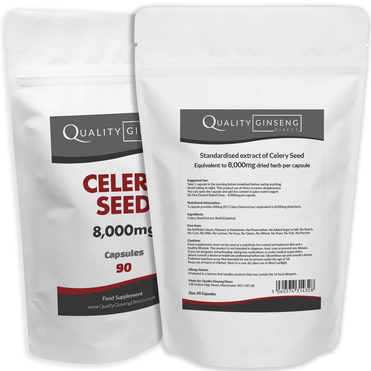 Celery Seed | 8,000mg Capsules | Size: 90 Capsules | Powerful Formula