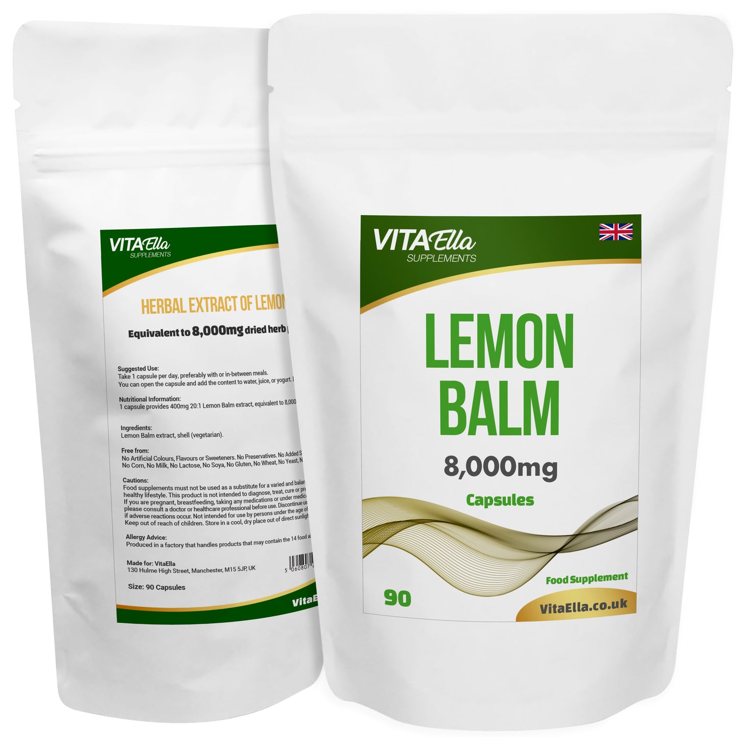 Lemon Balm | 8,000mg Capsules | Size: 90 Capsules | Powerful Formula