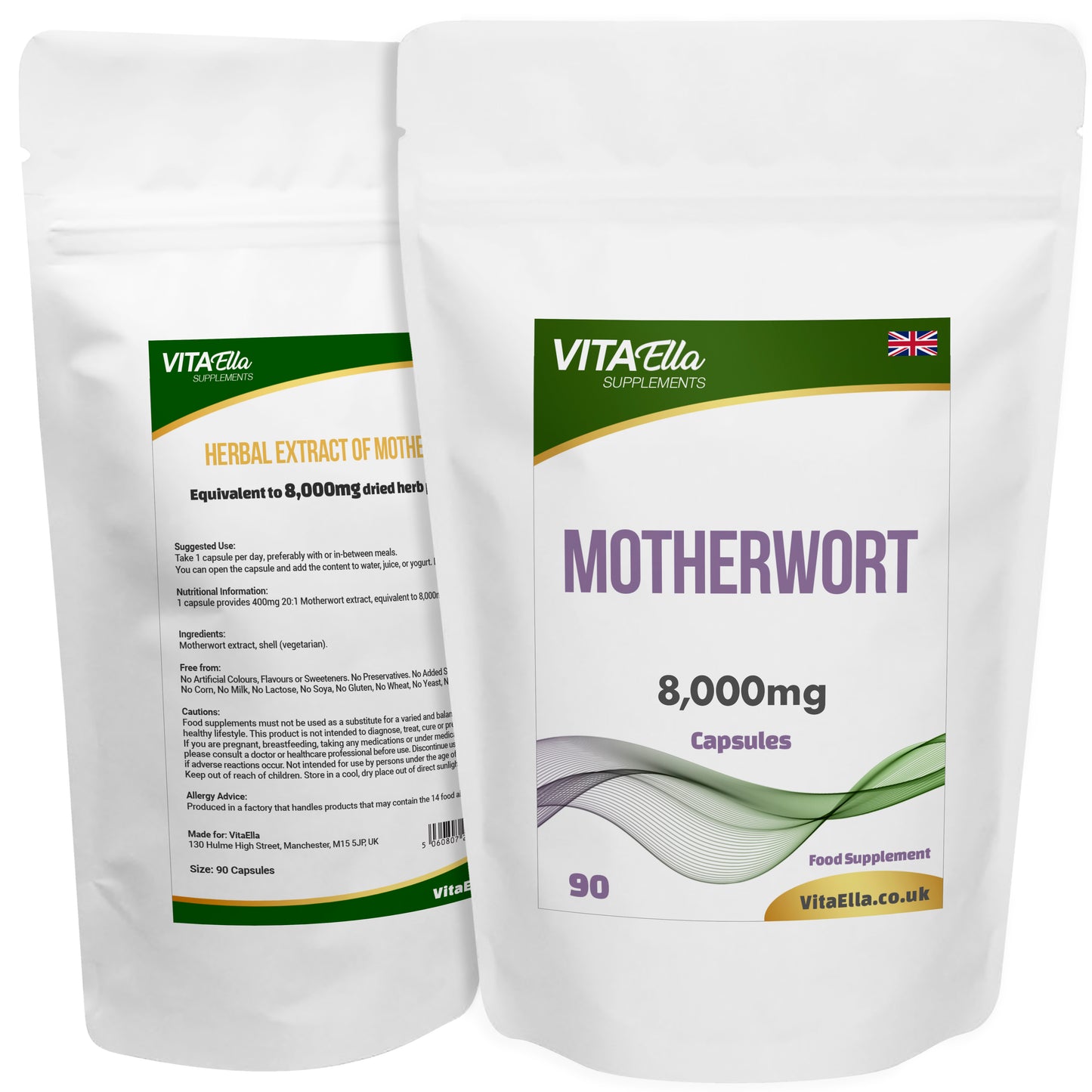 Motherwort | 8,000mg Capsules | Size: 90 Capsules | Powerful Formula