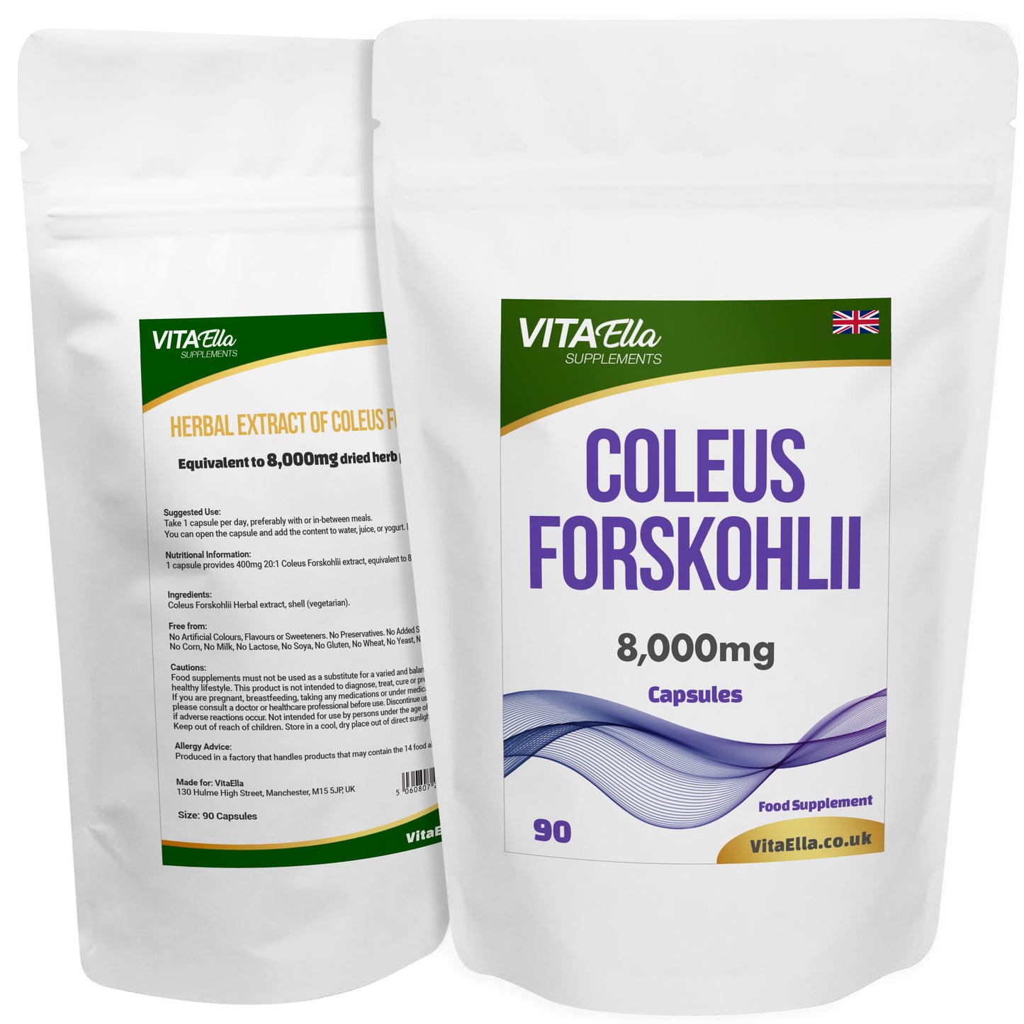 Coleus Forskohlii | 8,000mg Capsules | Size: 90 Capsules | Powerful Formula