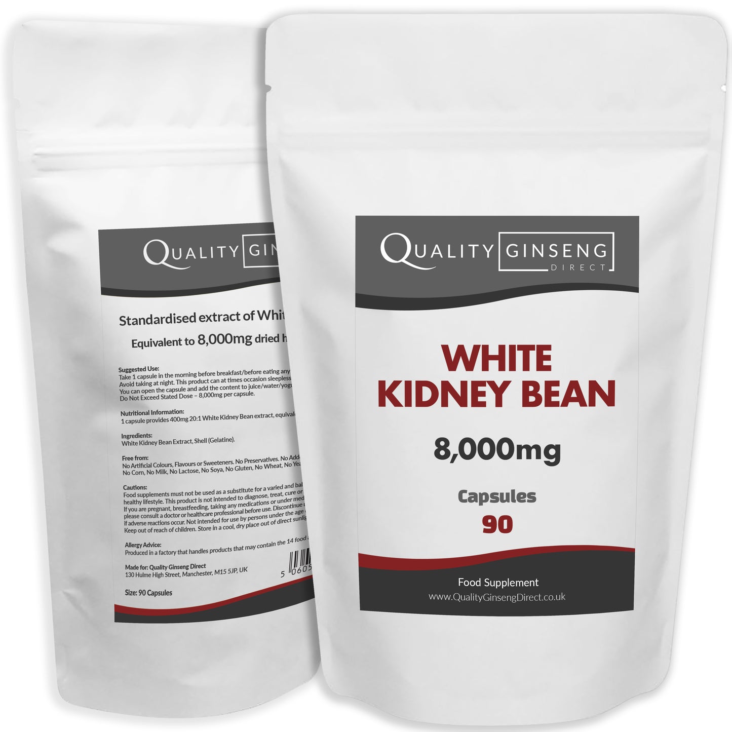 White Kidney Bean | 8,000mg Capsules | Size: 90 Capsules | Powerful Formula