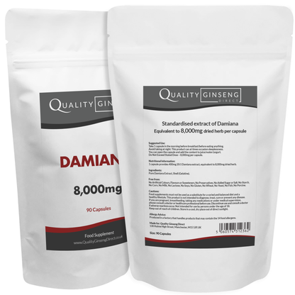 Damiana  | 8,000mg Capsules | Size: 90 Capsules | Powerful Formula