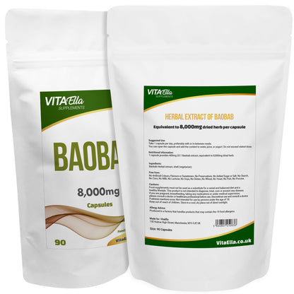 Baobab | 8,000mg Capsules | Size: 90 Capsules | Powerful Formula