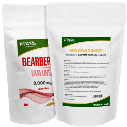 Bearberry (Uva Ursi)  | 8,000mg Capsules | Size: 90 Capsules | Powerful Formula