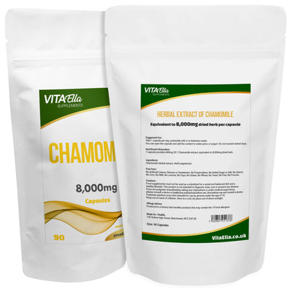 Chamomile | 8,000mg Capsules | Size: 90 Capsules | Powerful Formula