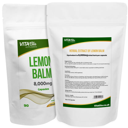 Lemon Balm  | 8,000mg Capsules | Size: 90 Capsules | Powerful Formula