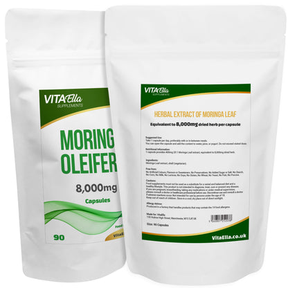 Moringa Leaf  | 8,000mg Capsules | Size: 90 Capsules | Powerful Formula