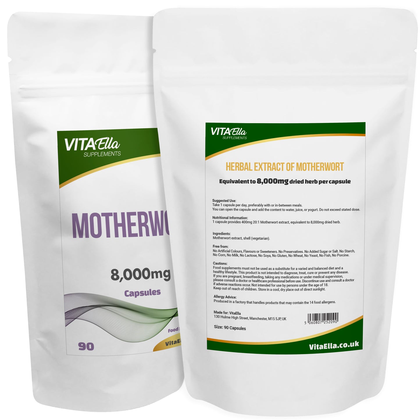 Motherwort  | 8,000mg Capsules | Size: 90 Capsules | Powerful Formula