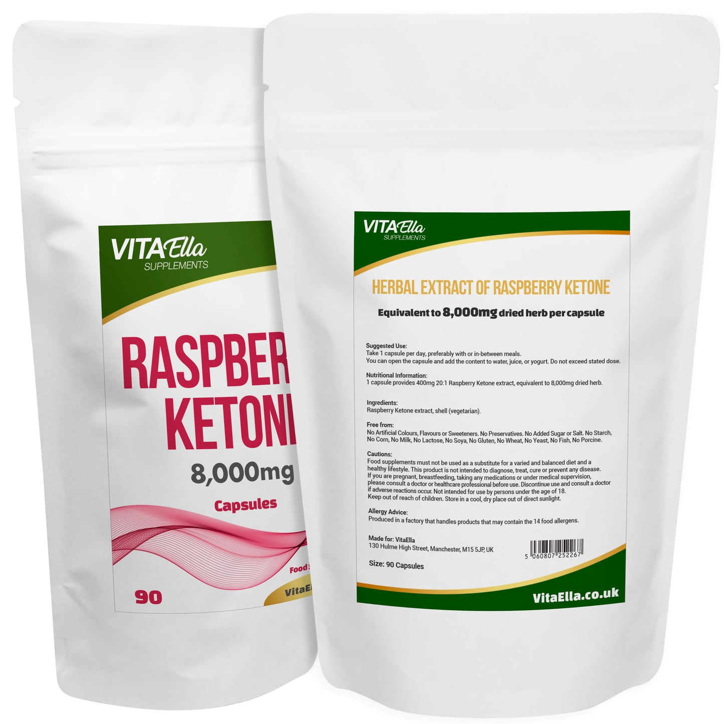 Raspberry Ketone  | 8,000mg Capsules | Size: 90 Capsules | Powerful Formula