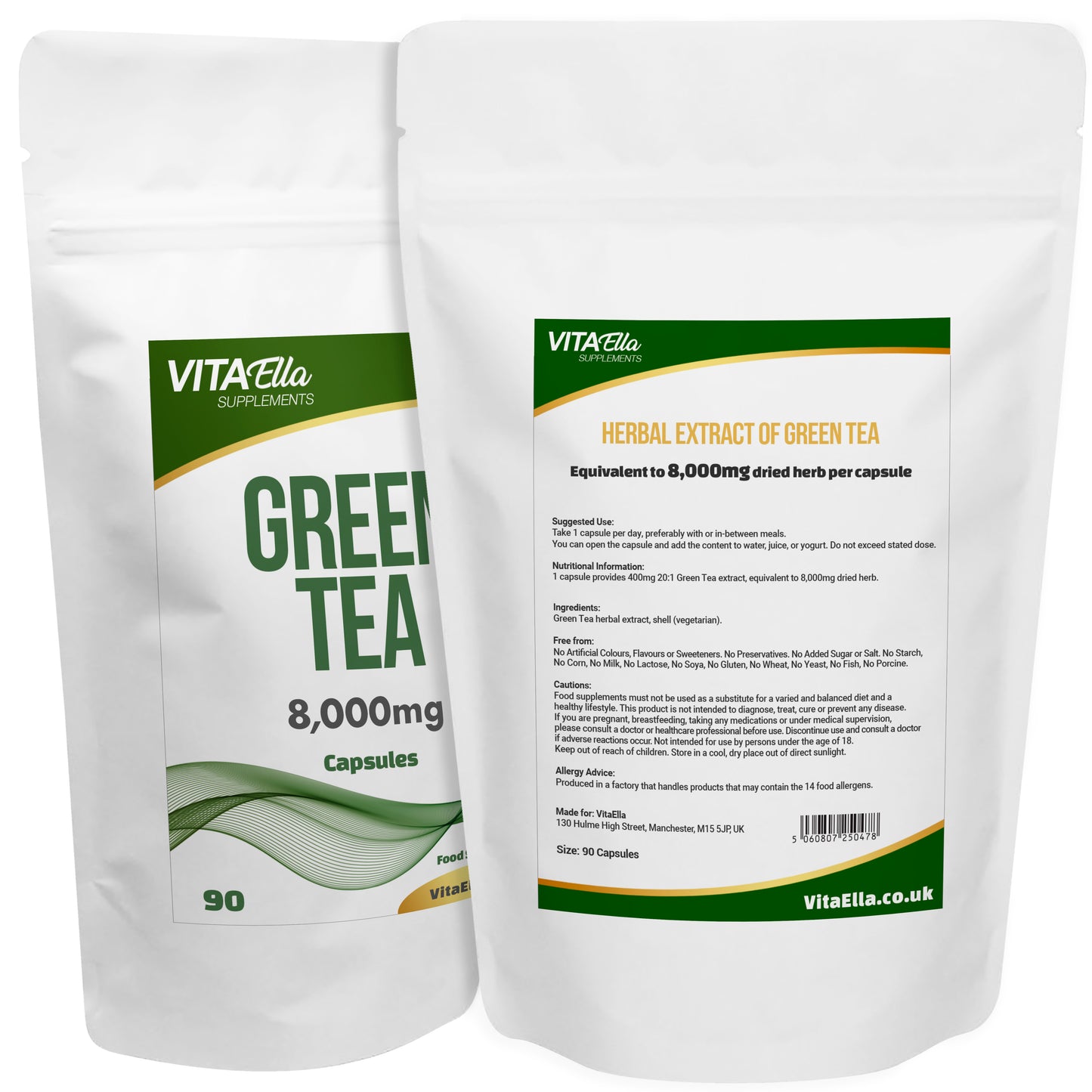 Green Tea  | 8,000mg Capsules | Size: 90 Capsules | Powerful Formula