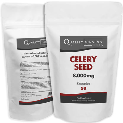 Celery Seed  | 8,000mg Capsules | Size: 90 Capsules | Powerful Formula