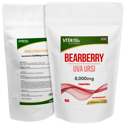 Bearberry (Uva Ursi)  | 8,000mg Capsules | Size: 90 Capsules | Powerful Formula