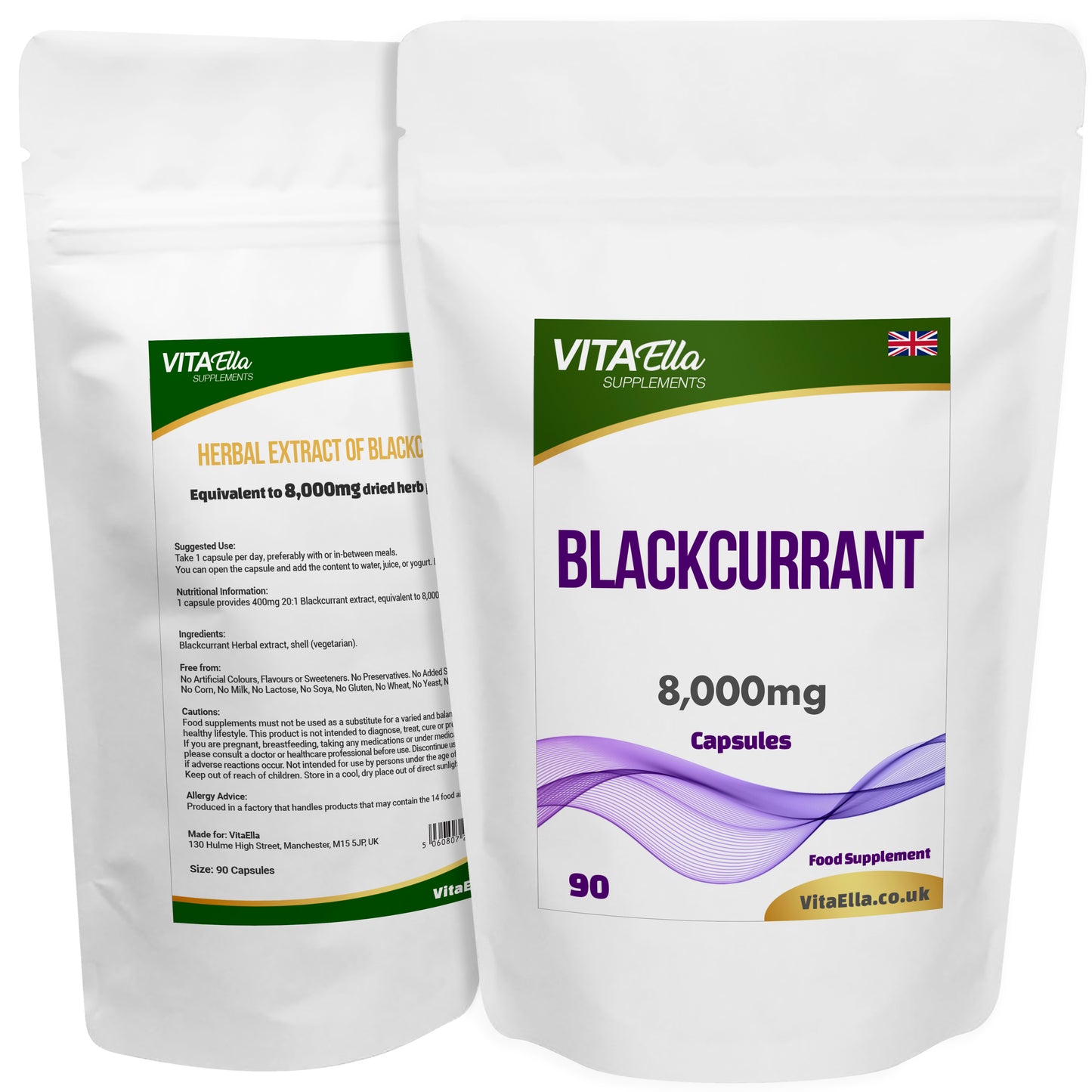 Blackcurrant  | 8,000mg Capsules | Size: 90 Capsules | Powerful Formula