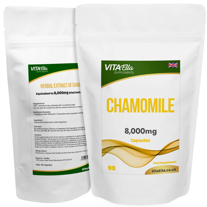 Chamomile | 8,000mg Capsules | Size: 90 Capsules | Powerful Formula