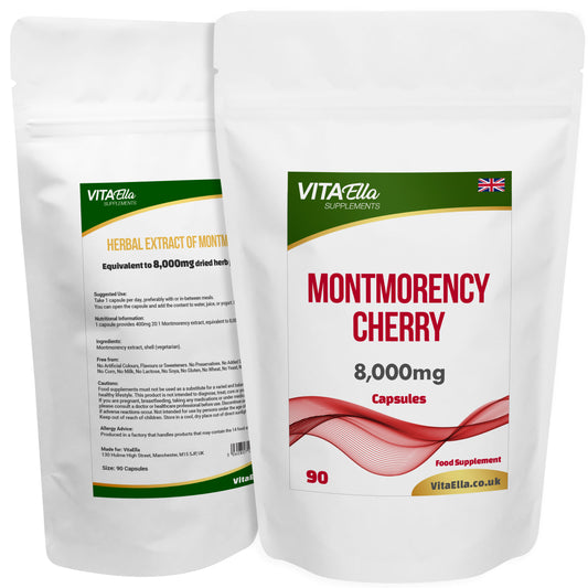 Montmorency Cherry  | 8,000mg Capsules | Size: 90 Capsules | Powerful Formula