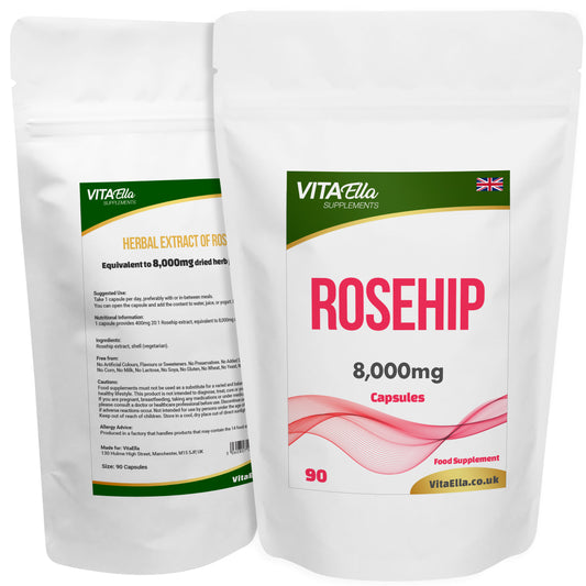 Rosehip  | 8,000mg Capsules | Size: 90 Capsules | Powerful Formula