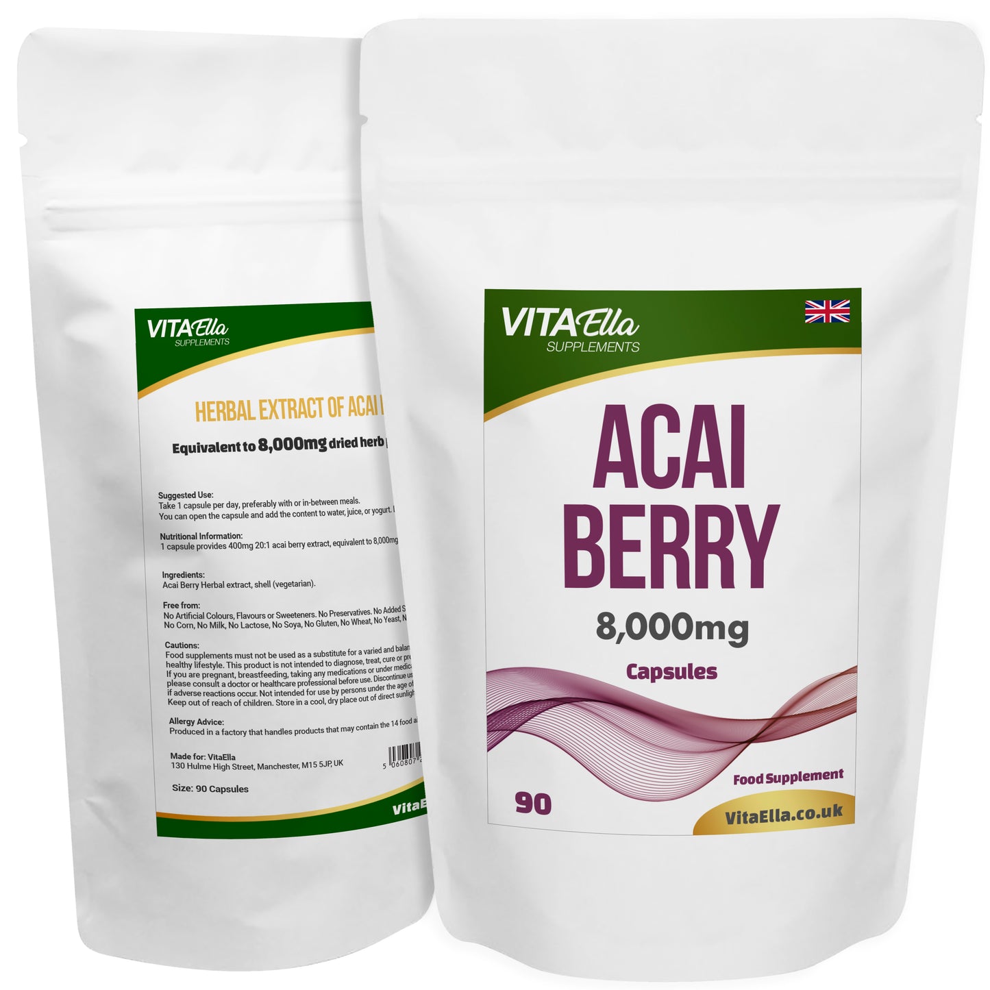 Acai Berry | 8,000mg Capsules | Size: 90 Capsules | Powerful Formula